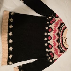 Madison Black and Pink Geometric Sweater